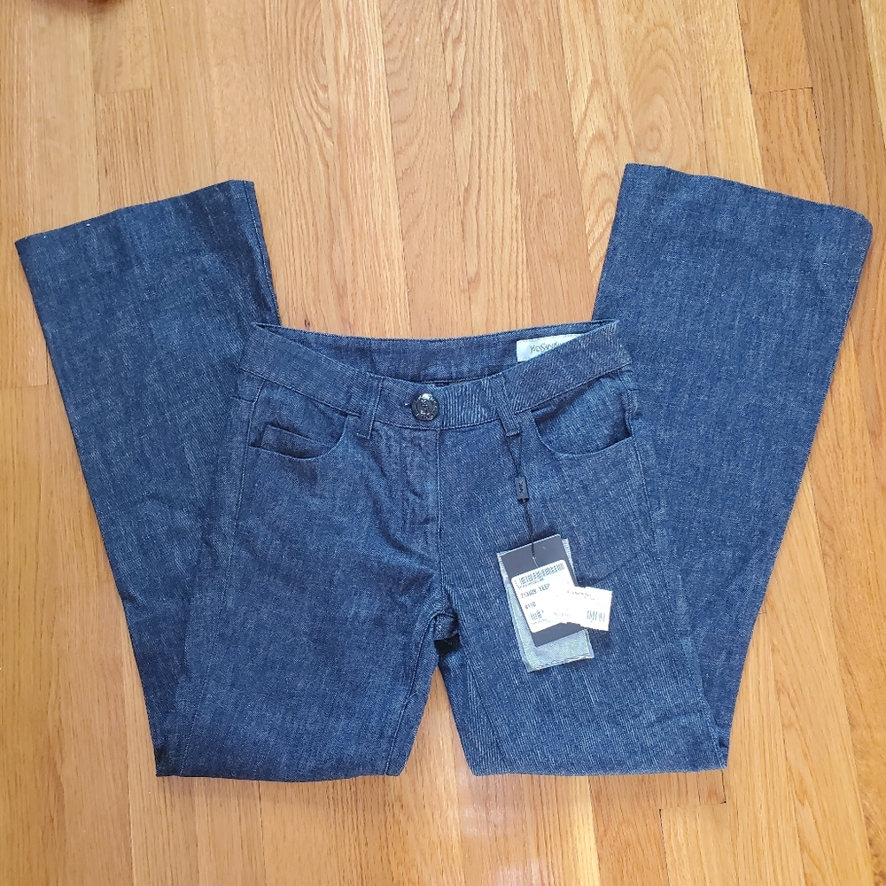 YSL Cropped Low-Rise Flare Jeans - NWT